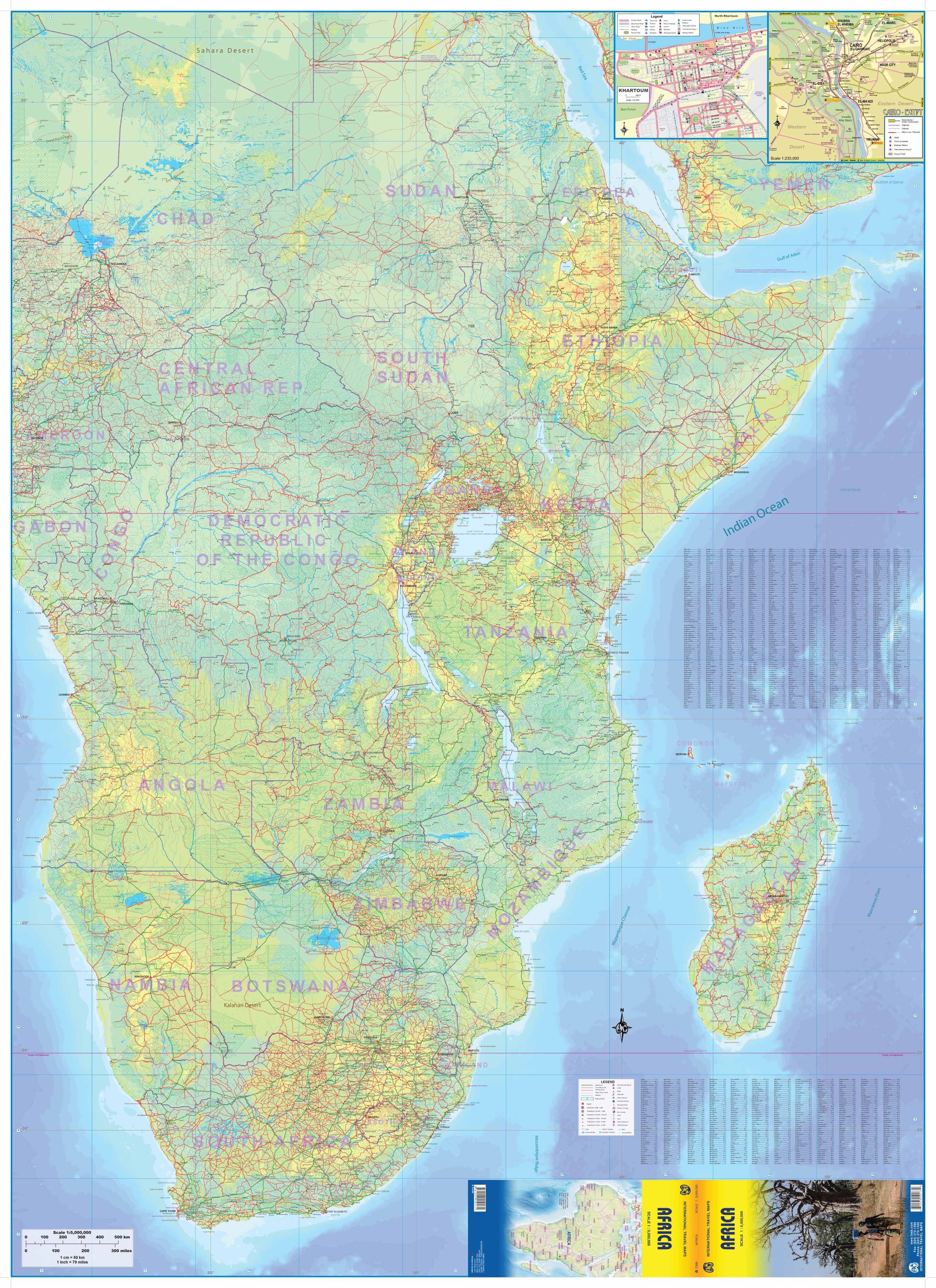 What companies sell large maps of Ghana, Africa?